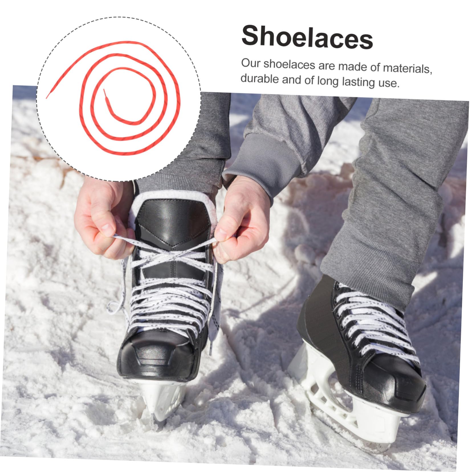 Lacets Patins Hockey Glace Résistants La Rupture 96 Pouces Orange Cirés Pour Hockey Sur Glace Et Ski