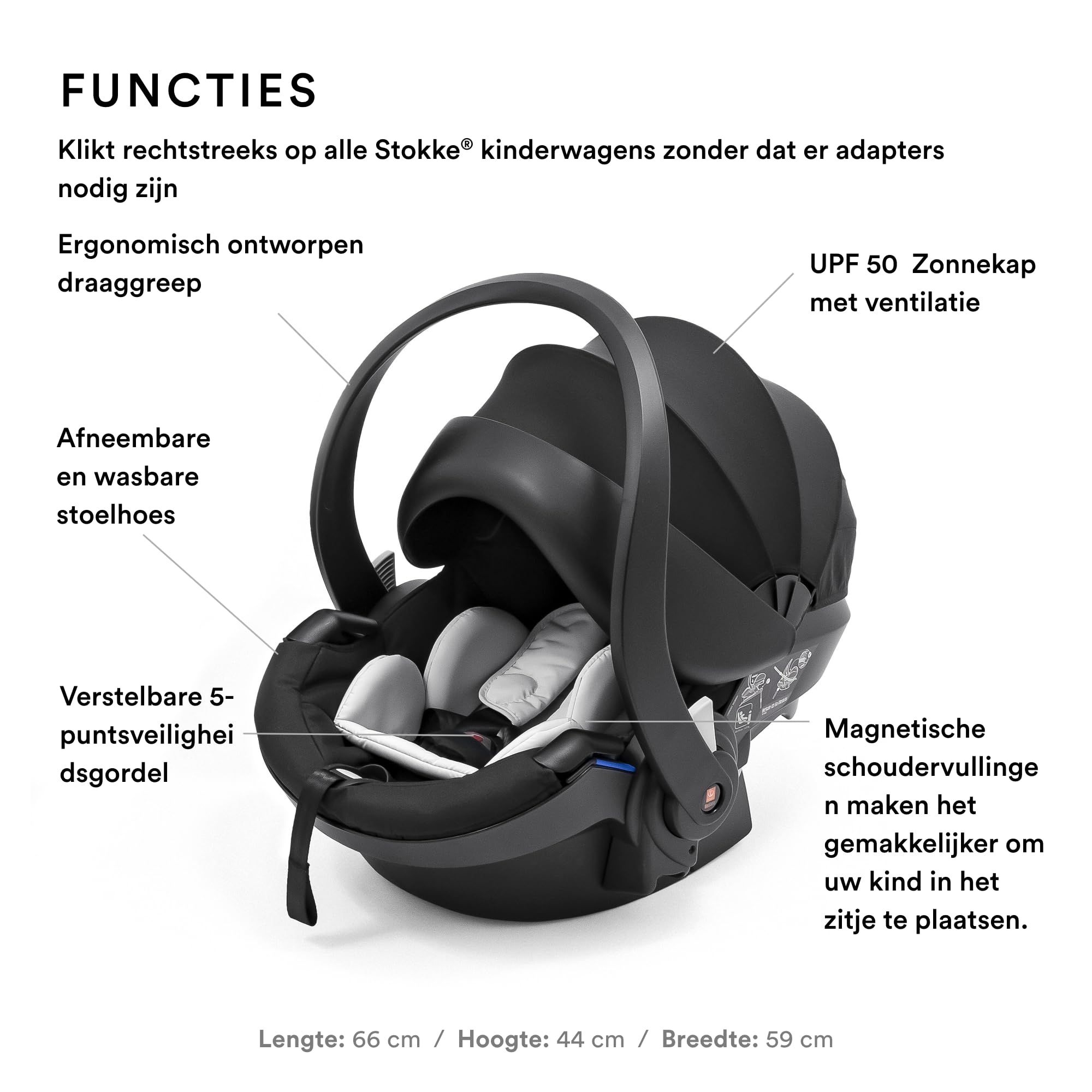 Stokke iZi Go Modular X1 by BeSafe, Black - Car Seat for 0-12