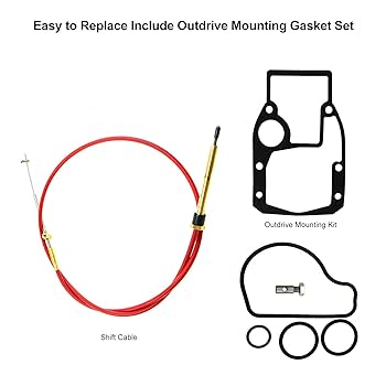 【orange】 8/15 まで Qnbes Shift Cable Kit for OMC Cobra Sterndrive, Replace
