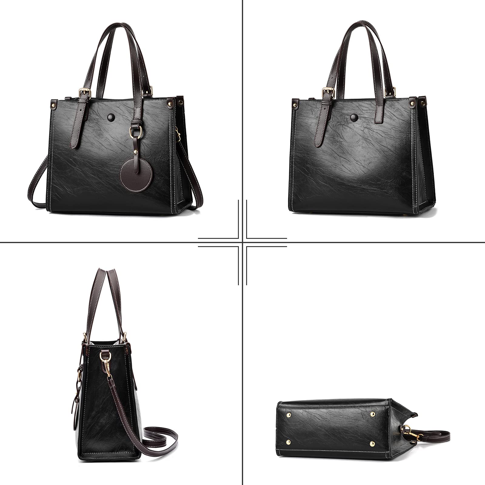 FANDARE Damska torebka tote górny uchwyt skóra PU torba na ramię crossbody torba kurierska