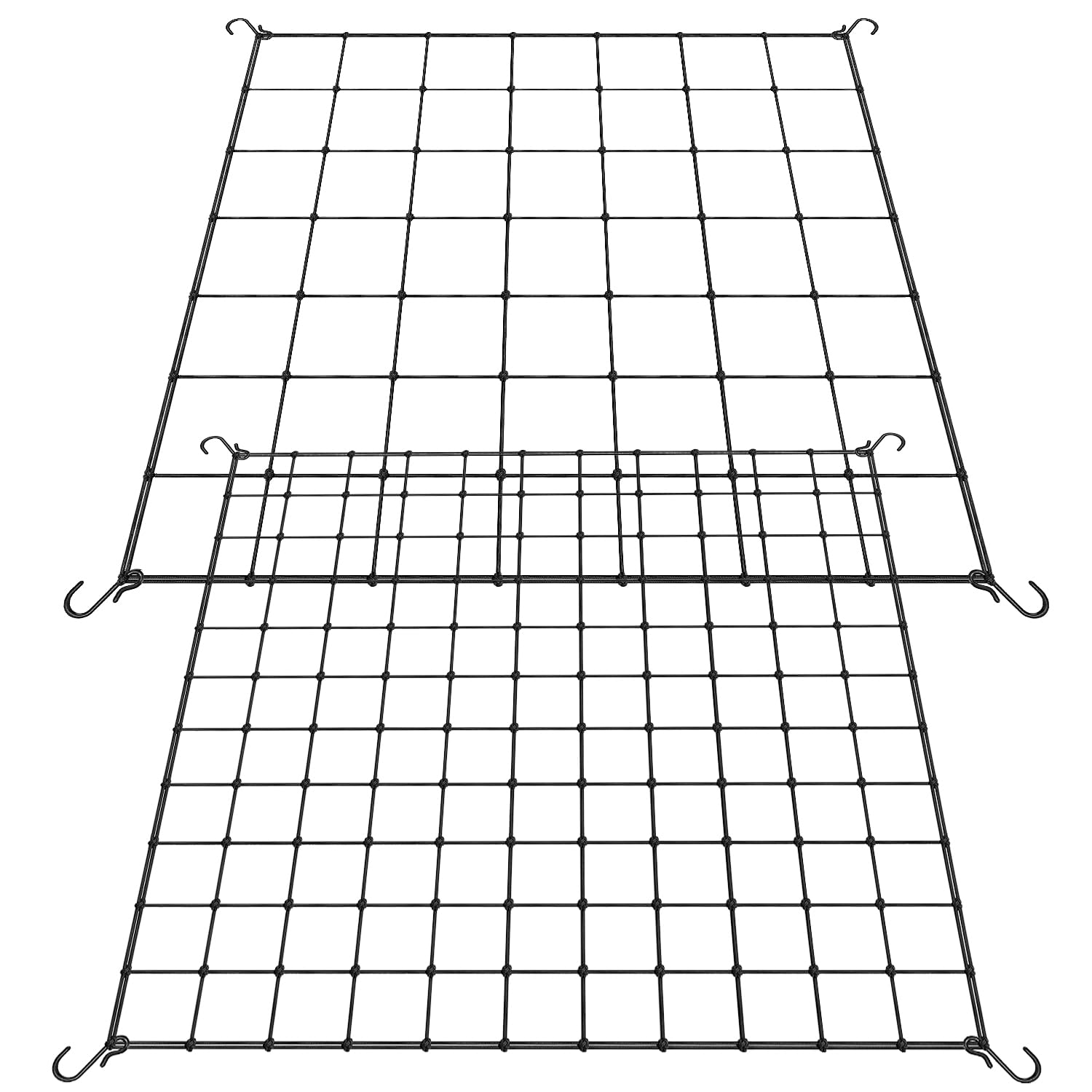 GARSFARM Scrog Net 5x5,5x5ft Trellis Netting for Grow Tent,Hanging of Black Plant Grow Nets Support Garden,2 Pack