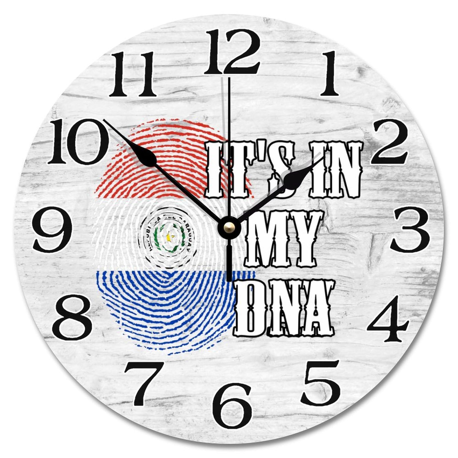 Horloge murale drapeau du Paraguay It's in My DNA pour vibrer au quotidien