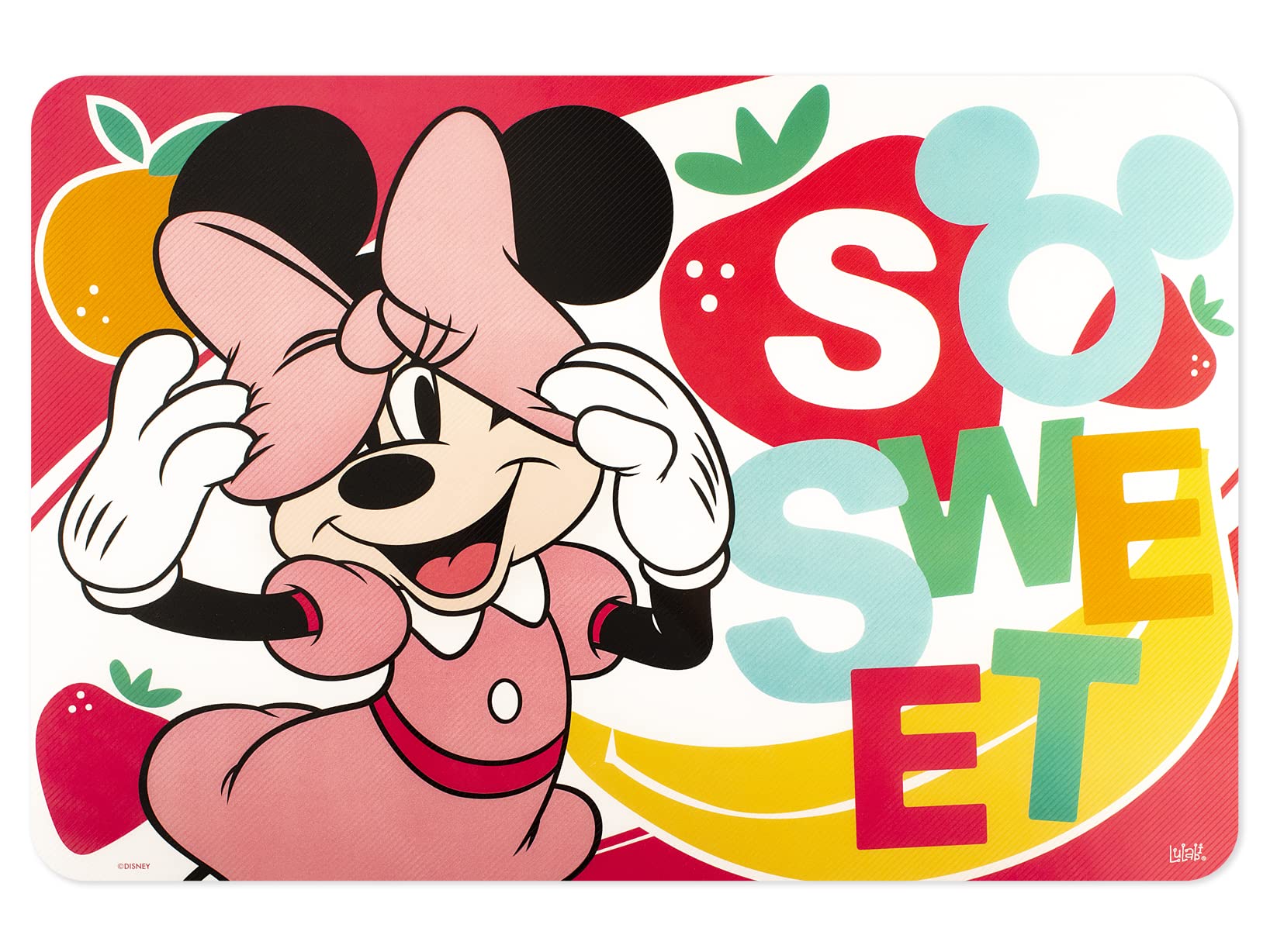 Lulabi Disney Minnie Happytime Set of 12 Polypropylene Placemats, 45 x 30 cm