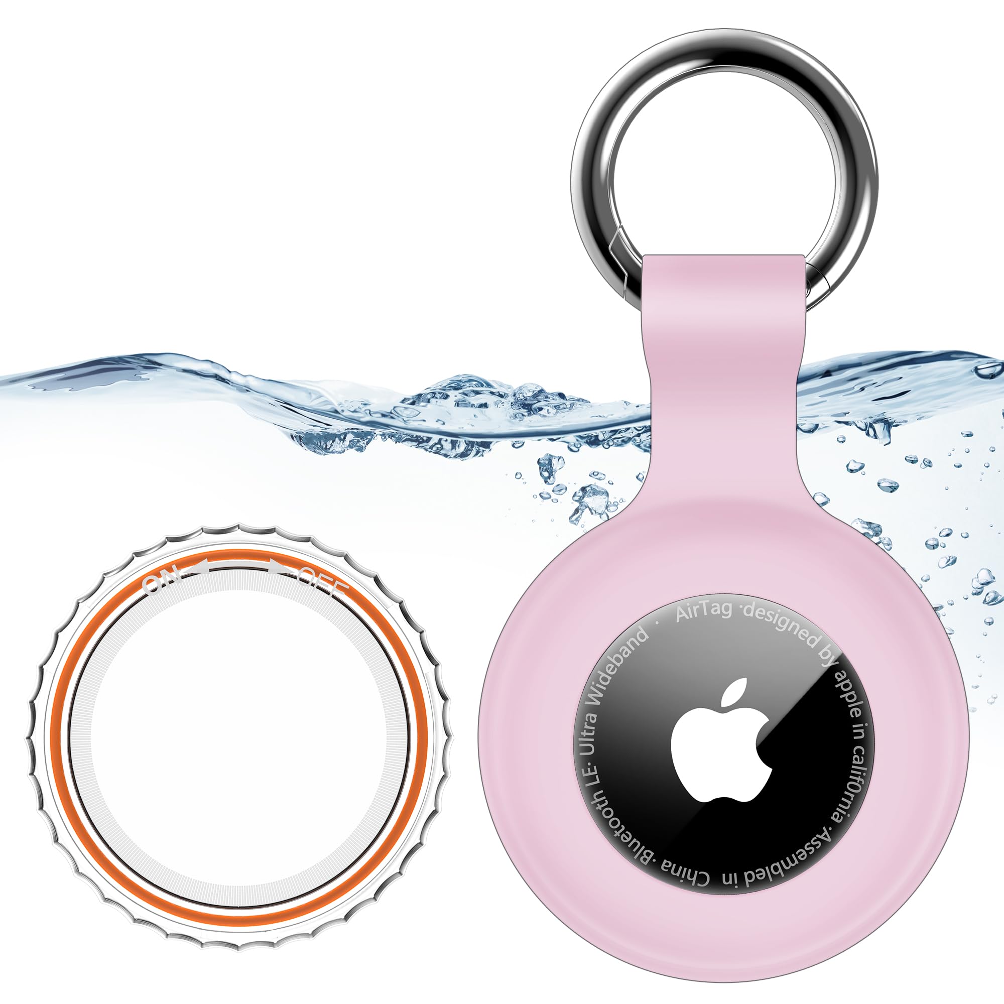 1|2|4Pack for Apple AirTag Holder with Keychain for Air Tag 2nd/1st Gen