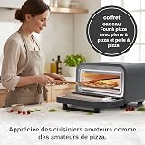 Electric Pizza Oven with Pizza Stone and Pizza Shovel – 450 °C for Crispy Stone Oven Pizza in 2 Minutes – 1700 W, Timer, Interior Lighting and Viewing Window – Professional Pizza Maker (GREY) - 9
