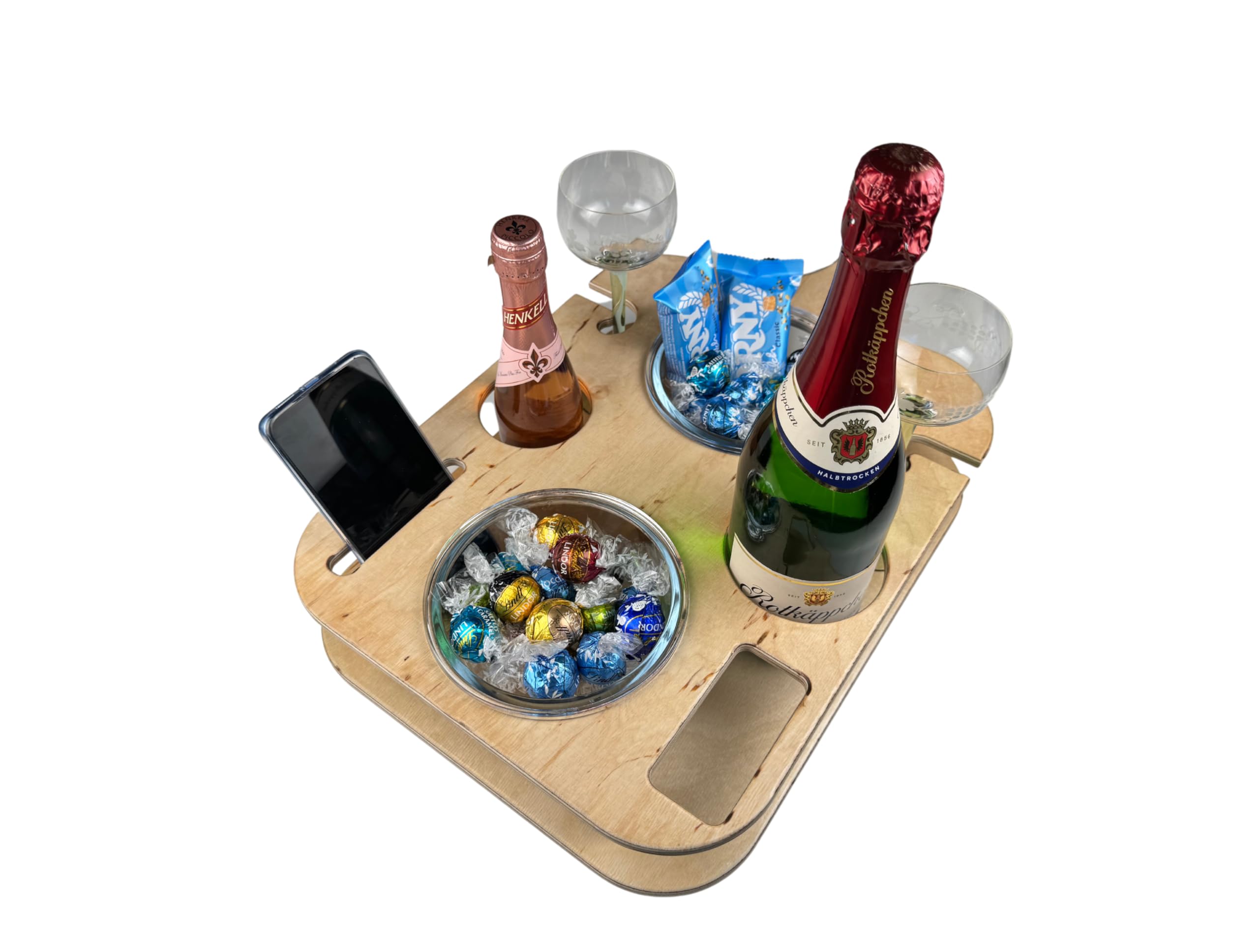 Eli Couchbar • Snackbar • Sofa-Bar • Couchbutler • gemütlicher Sofaabend • Männergeschenk • Geburtstagsgeschenk • Hochzeit (Natur + Schutzlack, L)