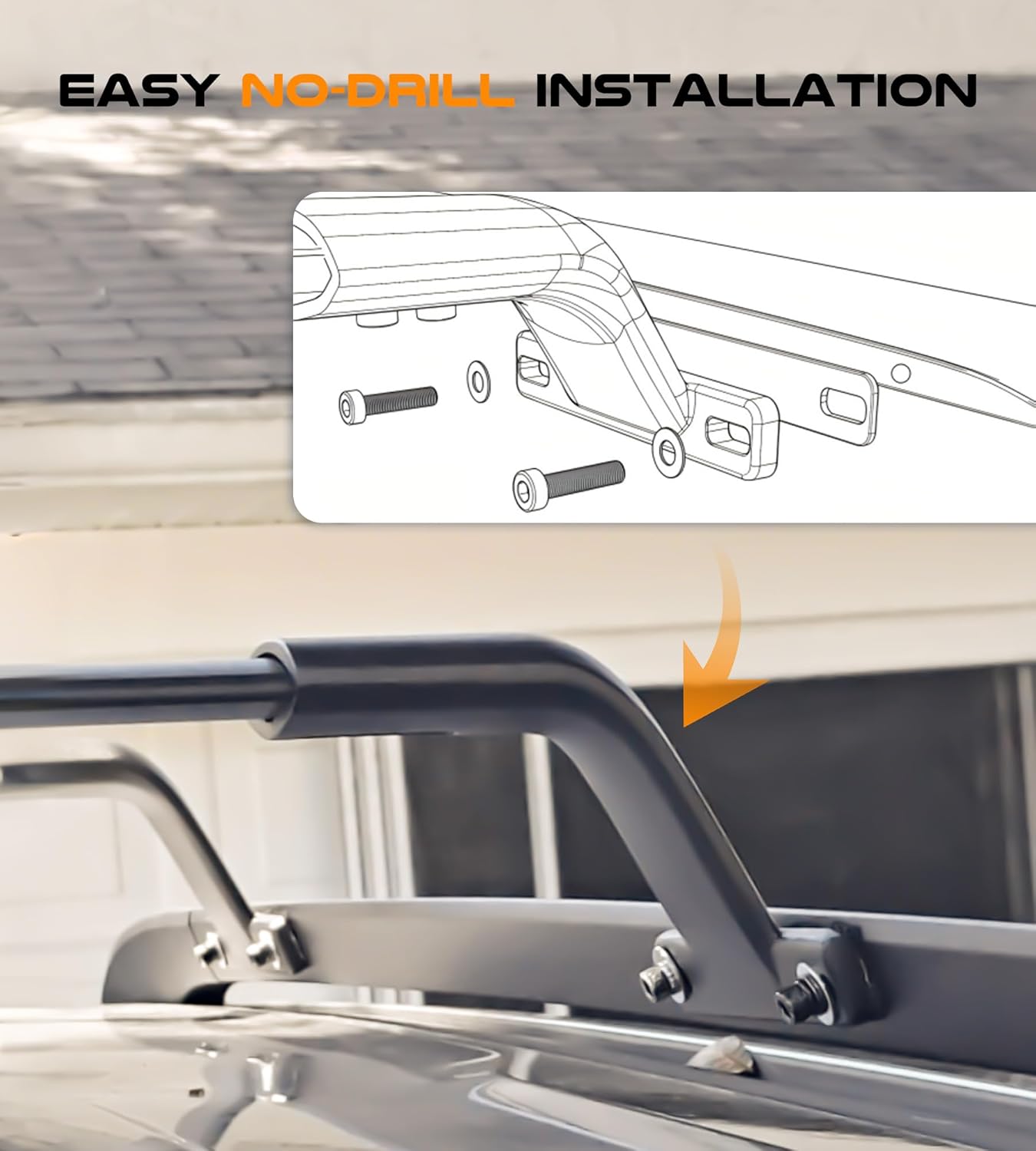 Snailfly 260lbs Roof Rack Cross Bars Fit for 2022-2026 Chevrolet Traverse, Easy Install & Disassemble Roof Rail Crossbars, All Aluminum Rooftop Accessories for Bike Kayak Skis Cargo Canoe