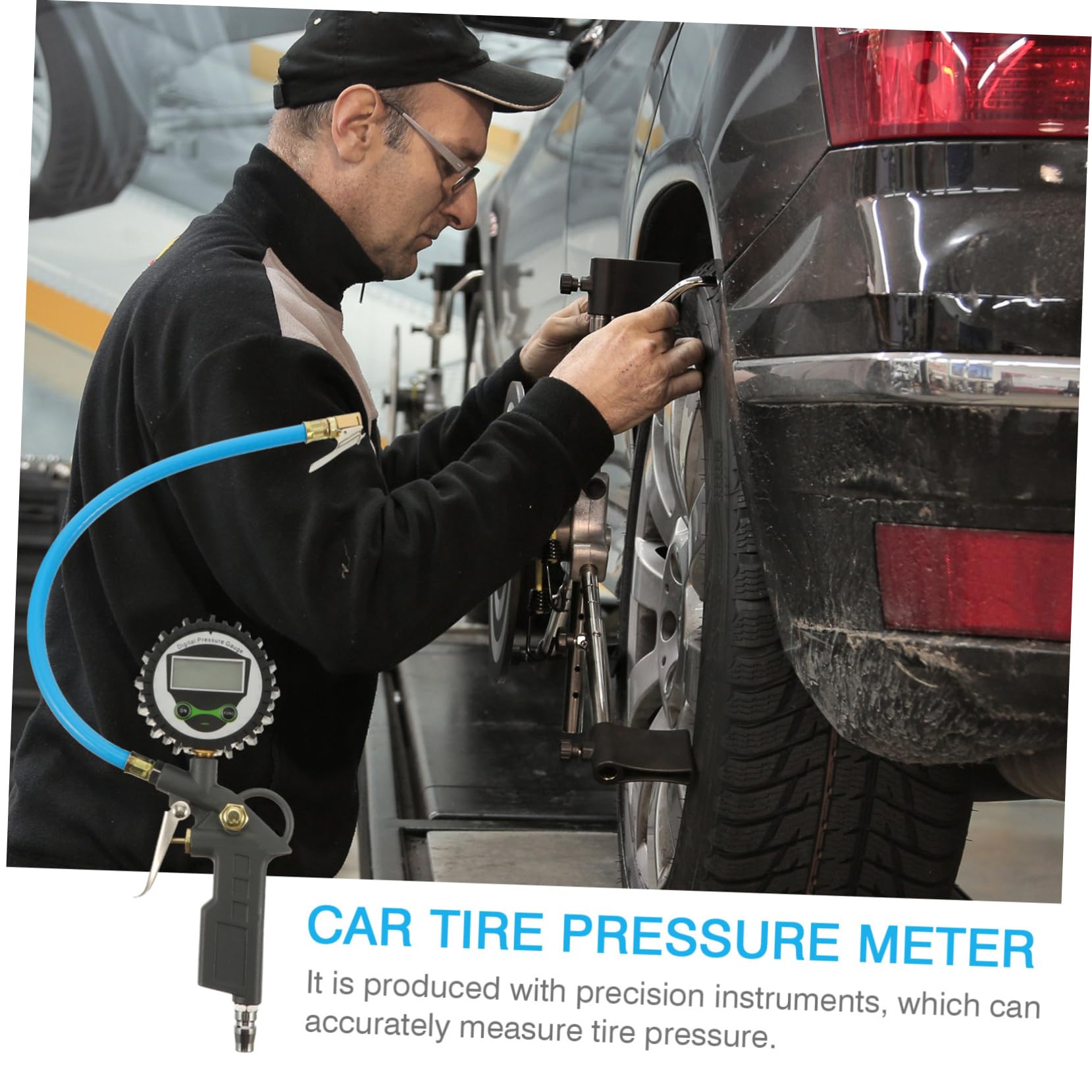 PLAFOPE Manomètre de Pression Pneu Numérique Portable Outil de Test de Gonflage Auto Compact et pour Voiture Camion Suv