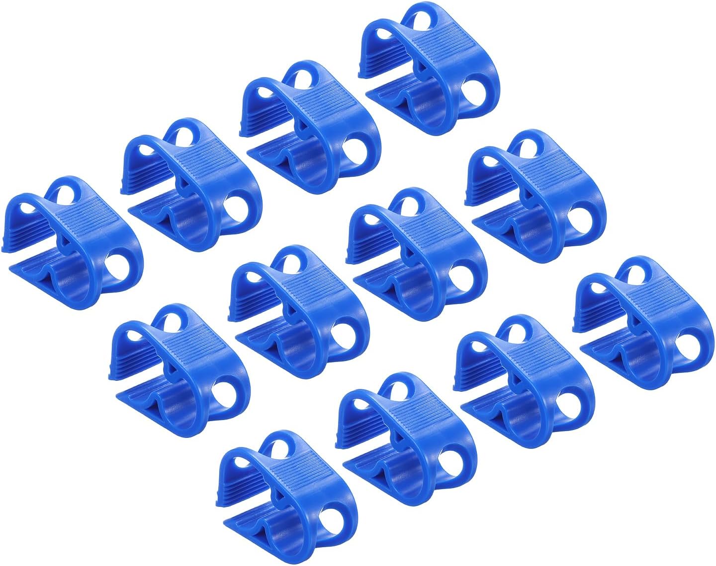 PATIKIL Plastic Tube Tubing Clamps, 12Pcs 1/4" - 1/2" Tube OD Adjustable Precise Flow Control Hose Clamp Clip for Laboratory Pinch Valve, Blue