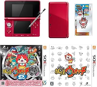 【セット商品】ニンテンドー3DS 本体+妖怪ウォッチ2 元祖(特典同梱)+妖怪ウォッチ ソフト2枚(4点パック)