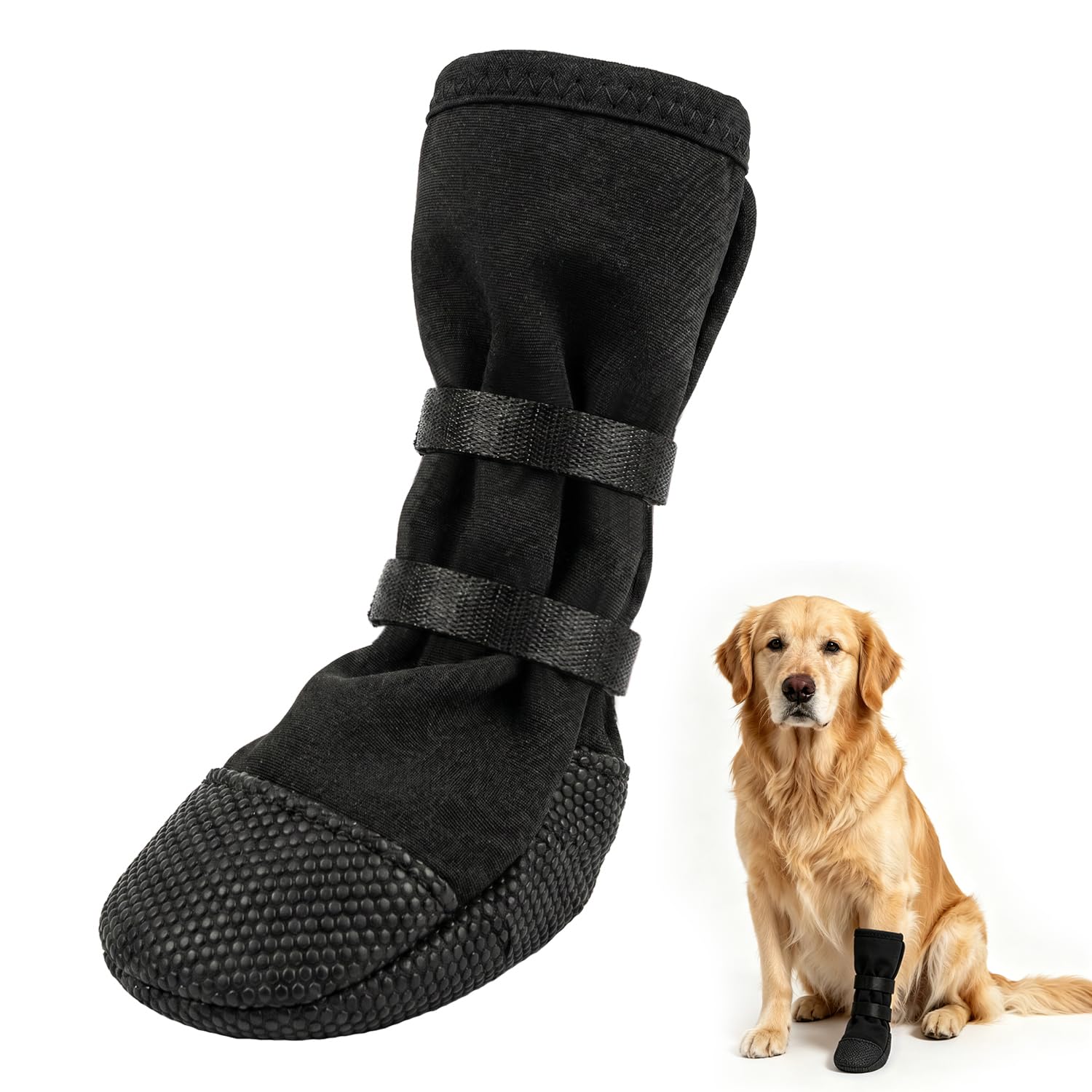 XETHI Non-slip Paw Protection for Dogs | Adjustable Dog Paw Protectors Wound Cover Care for Injury (XL)