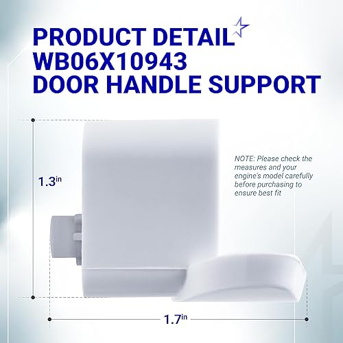 Miniatura 2 de BlueStars - Soporte para manija de puerta de microondas WB06X10943 - Compatible con microondas GE Hotpoint - Reemplaza AP5790057 3025054 PS8753758