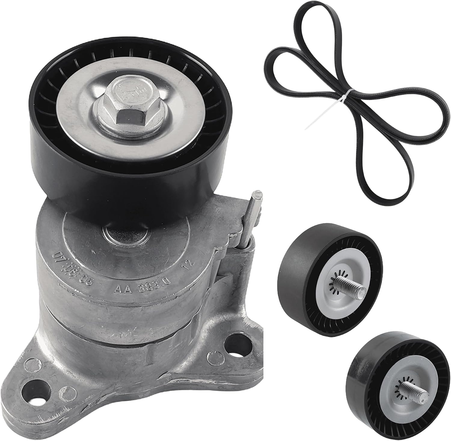 Dasbecan Serpentine Drive Belt Tensioner Idler Pulley Kit for Jeep, Dodge