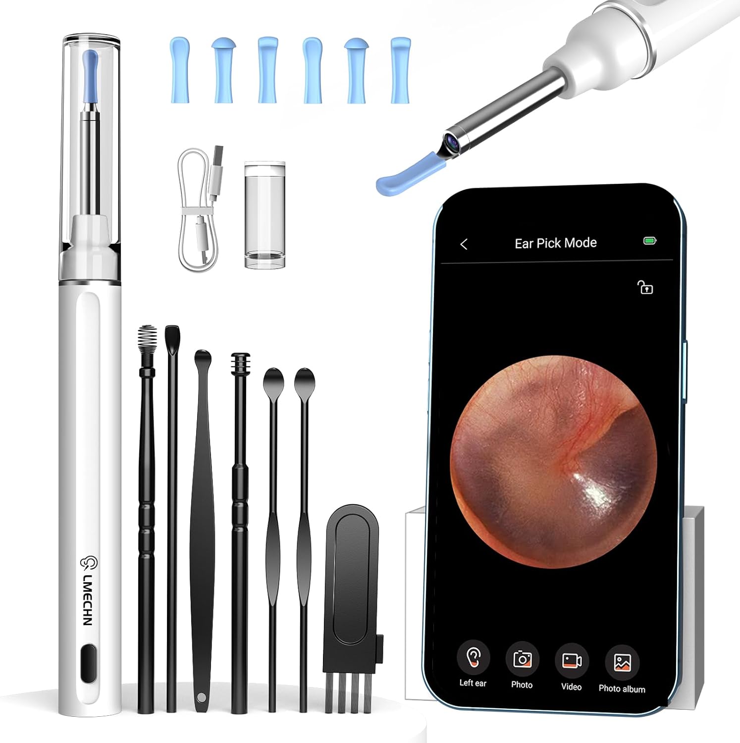 LMECHN Ear Wax Removal Camera Ear Cleaner, Wireless Visual Ear Camera
