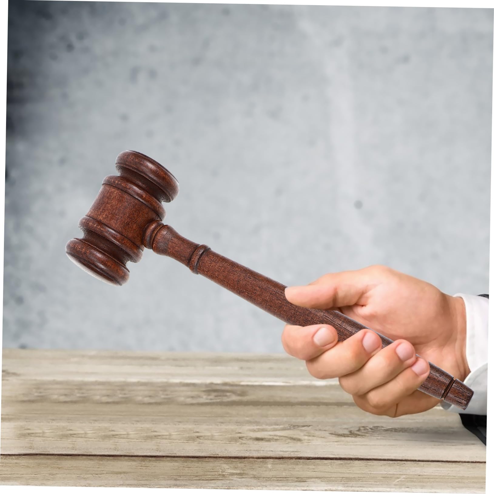 Martillo de Madera para Subasta y Juicio con Base Compacto y Duradero para Abogados Jueces y Subastadores Sonido Claro para Uso Audiencias y Eventos