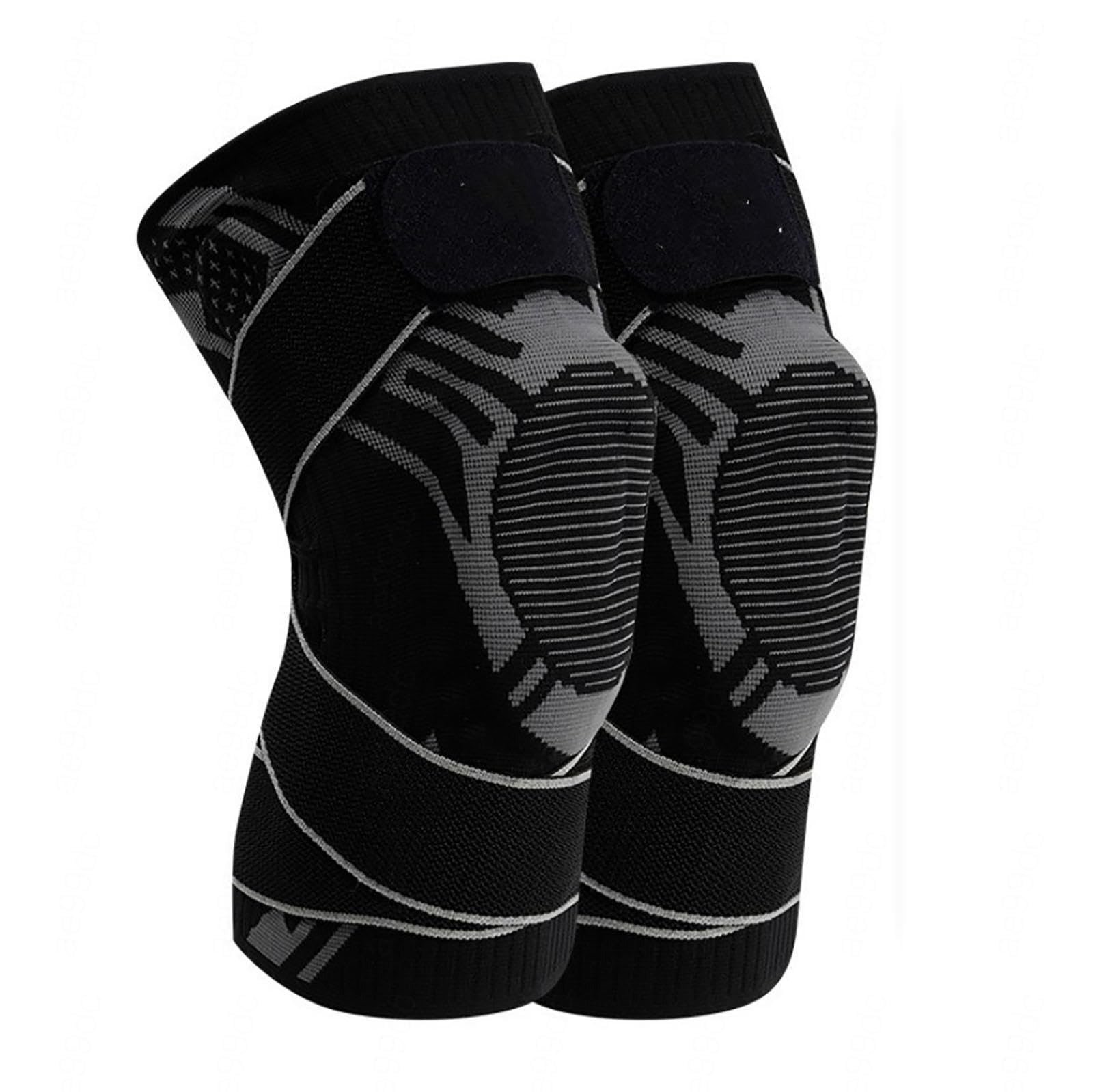 Ginocchiera Professionale,Protezione del Ginocchio,Supporto Manica Compressione Ginocchio con Cuscinetti in Gel rotuleo e stabilizzatori Laterali,Sollievo dal Dolore articola,C-M