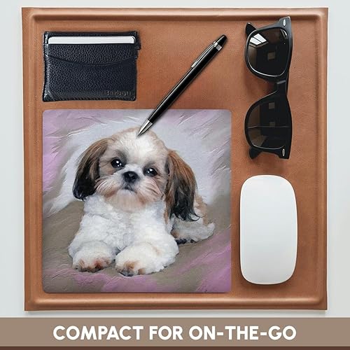 Miniatura 4 de 3dRose LLC - Alfombrilla de mouse de 8 x 8 x 0.25 pulgadas, cachorro Shih Tzu (mp_4807_1)