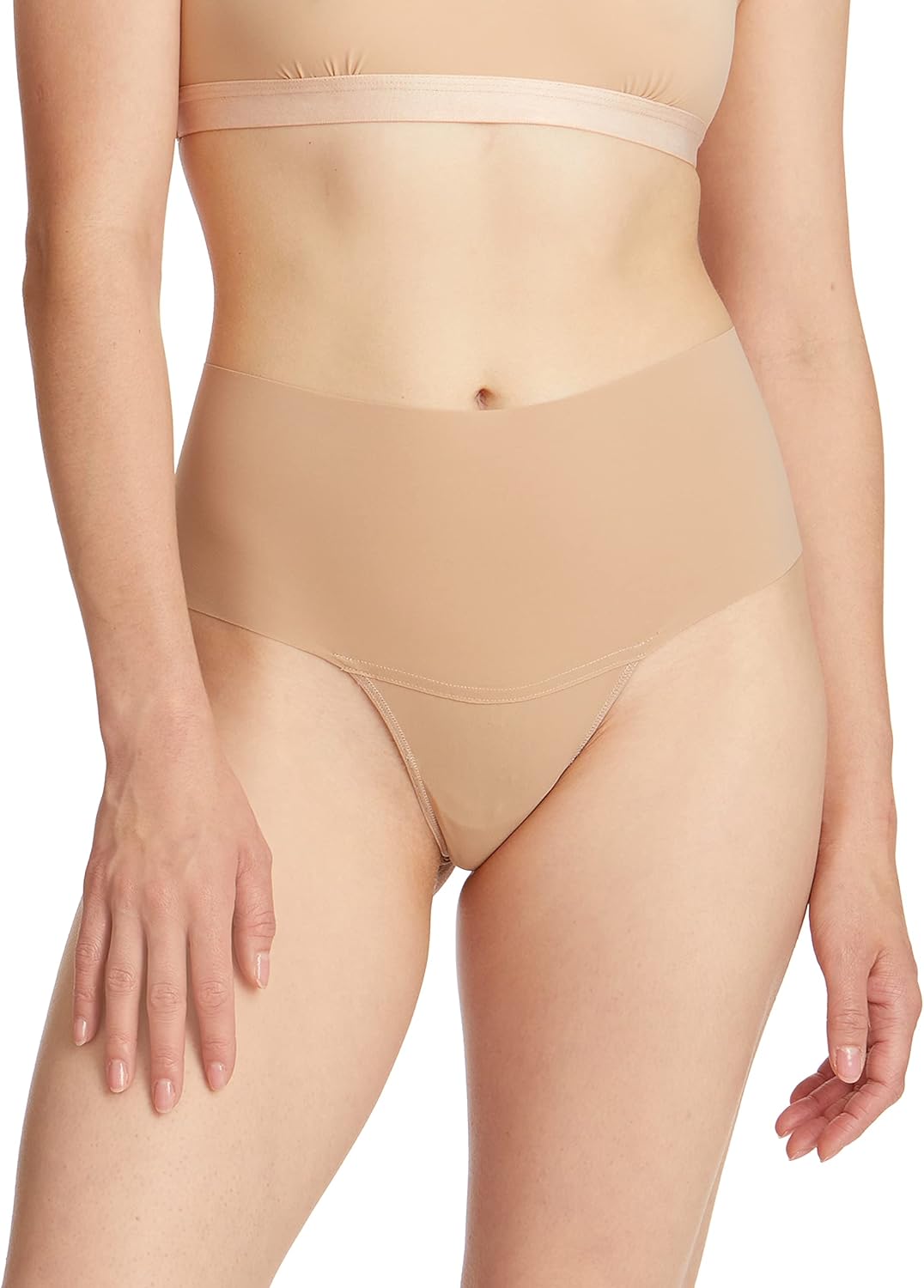 hanky panky - BreatheSoft High Rise Thongs for Women | Microfibre Knit Underwear Panties, Lingerie | Sizes (XS-XL), 3 pack