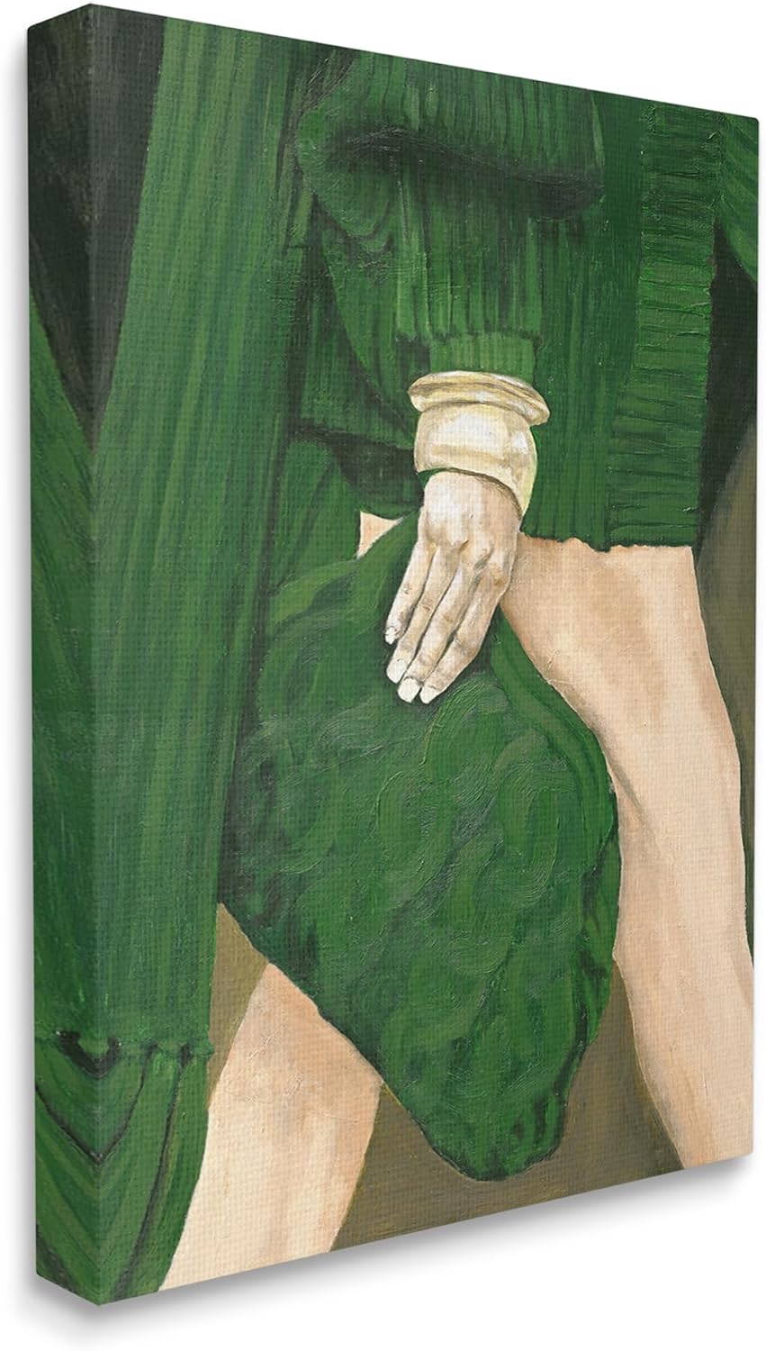 Stupell Industries Fashion Girl in Green Canvas Wall Art by Design Fabrikken