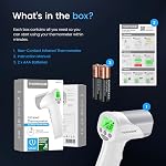 Medical Grade Infrared Forehead Thermometer, Non-Contact Digital Temperature Reader for Adults and Infants, 1s Quick Results, Fahrenheit and Celsius, AccuTemp High Accuracy Sensor