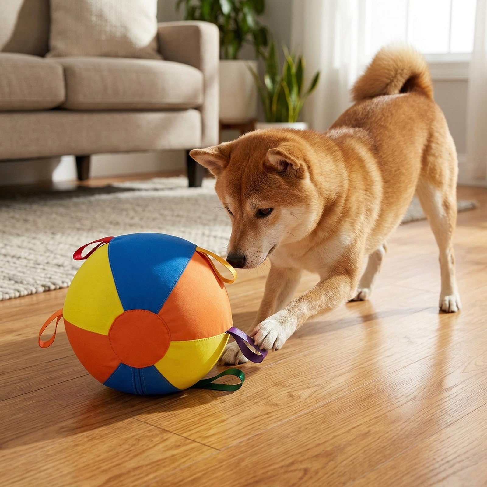 Gigantyczna piłka pasterska, odporna na rozdarcie, odporna na gryzienie, tkanina, piłka dla psa z paskami, zestaw, zabawka dla średnich i dużych psów, Golden Retriever