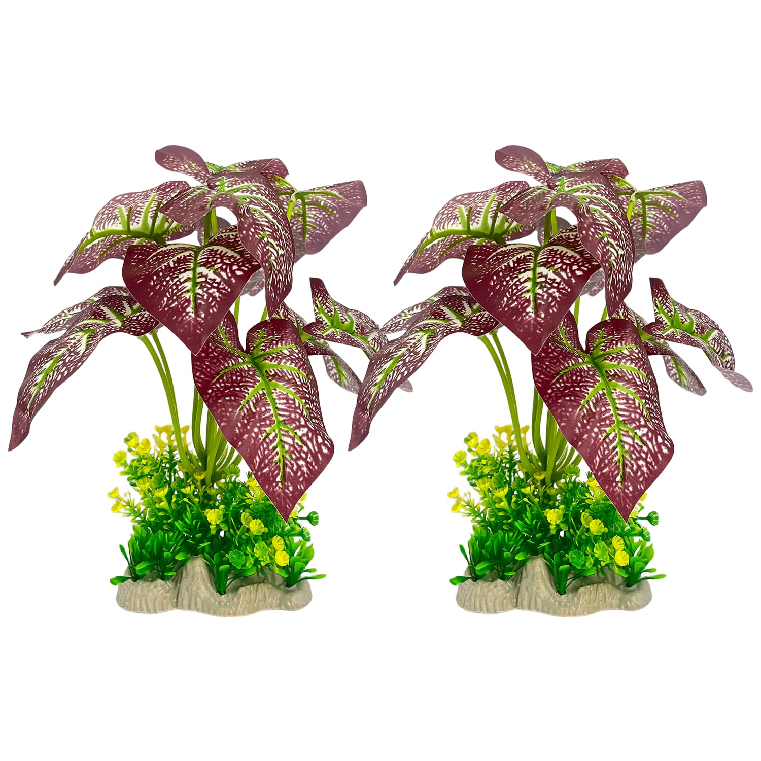 Photo 1 of TYZEMKO Silk Aquarium Plants 2-Pack 10.2 Inch Tall – Soft Realistic Artificial Silk Plants for Fish Tank, Safe Habitat Decor for All Fish Species