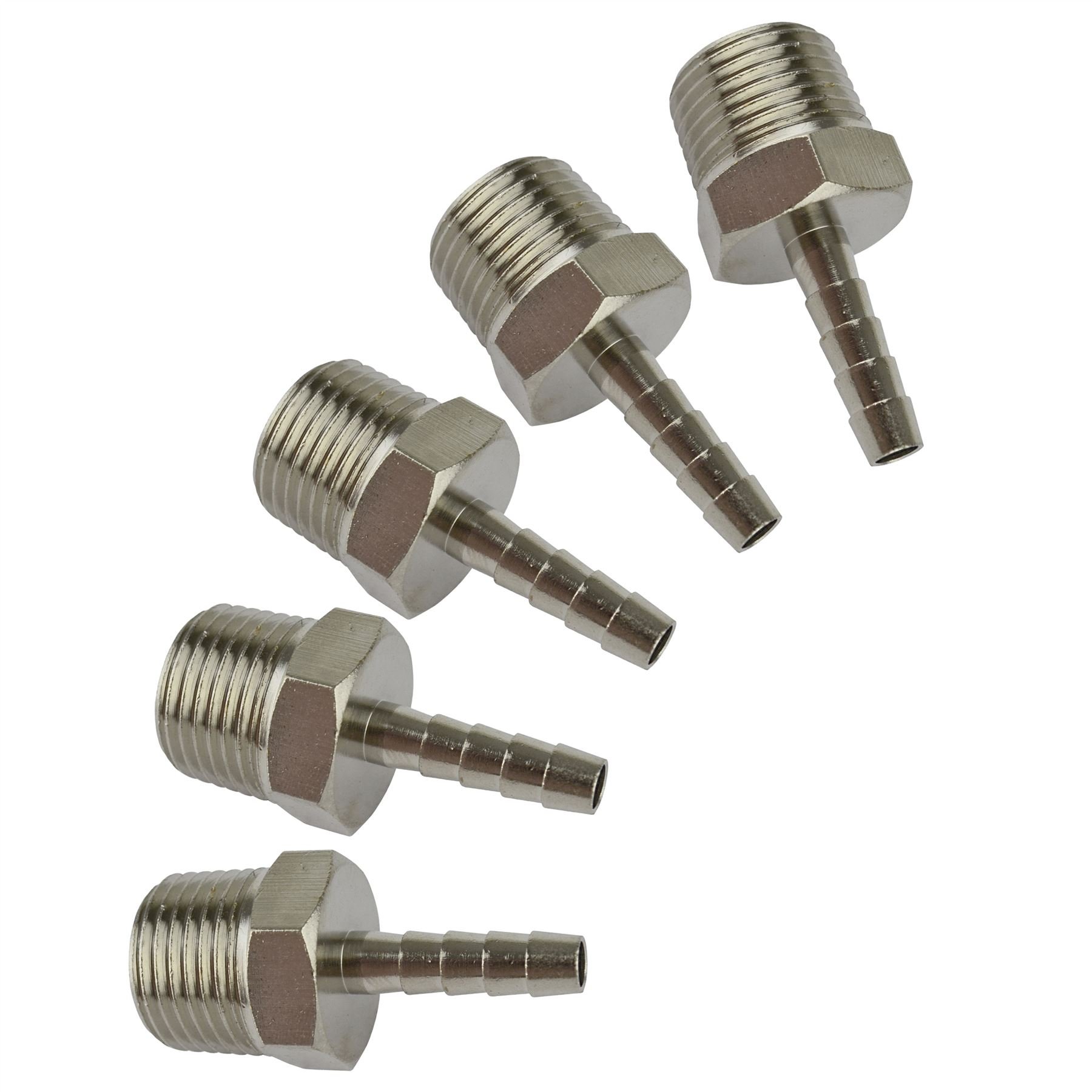 Filetage BSP 1/2" pour tuyau 1/4" raccord de conduite d'air flexible lot de 5 FT043