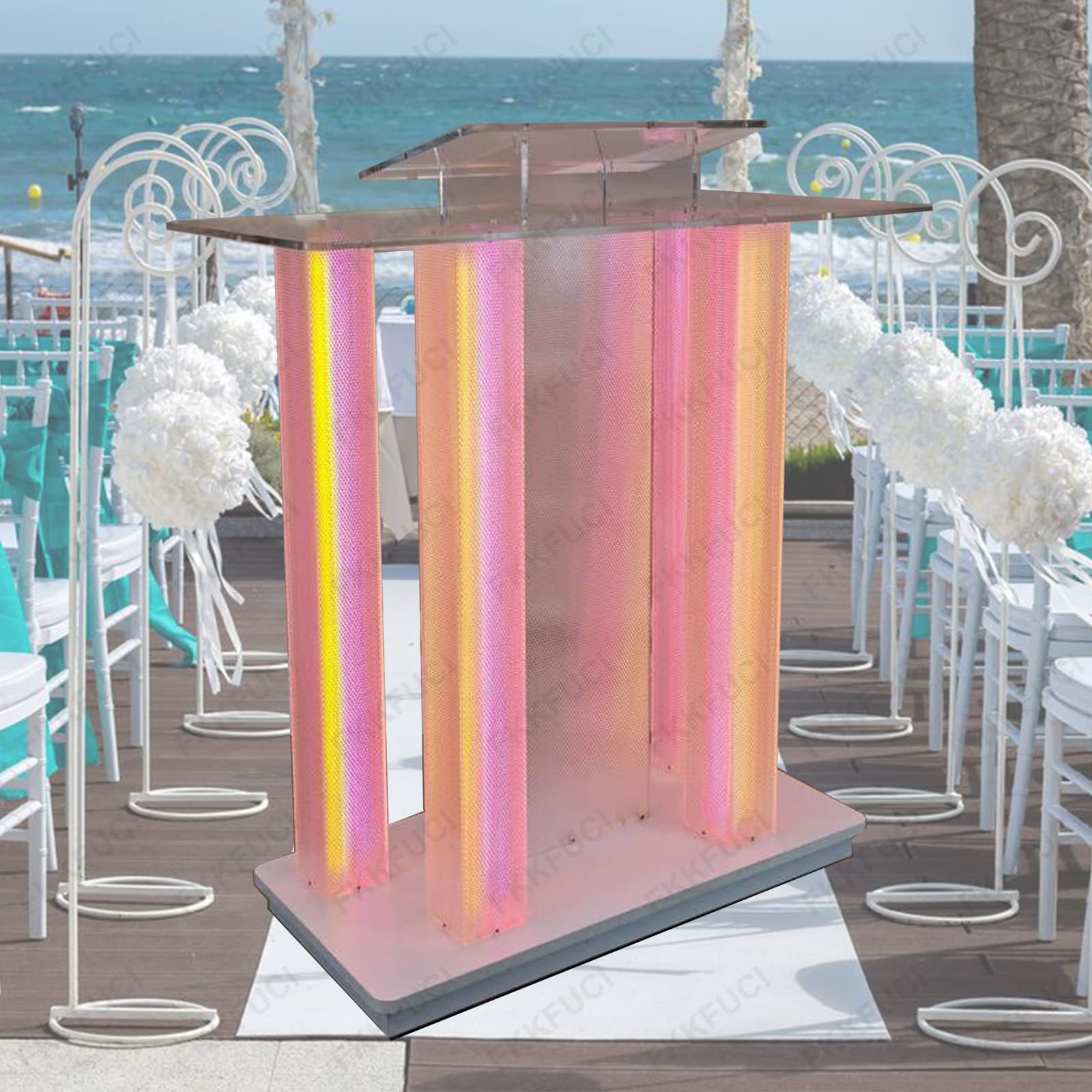 Buy Floor Standing Lectern Clear Acrylic Rolling Podium Floor Podium