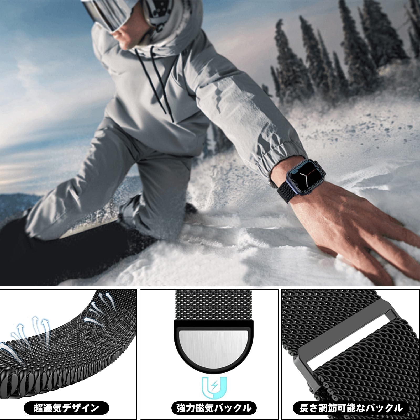 Amazon.co.jp: CAERMA コンパチブル アップルウォッチ バンド 38mm 