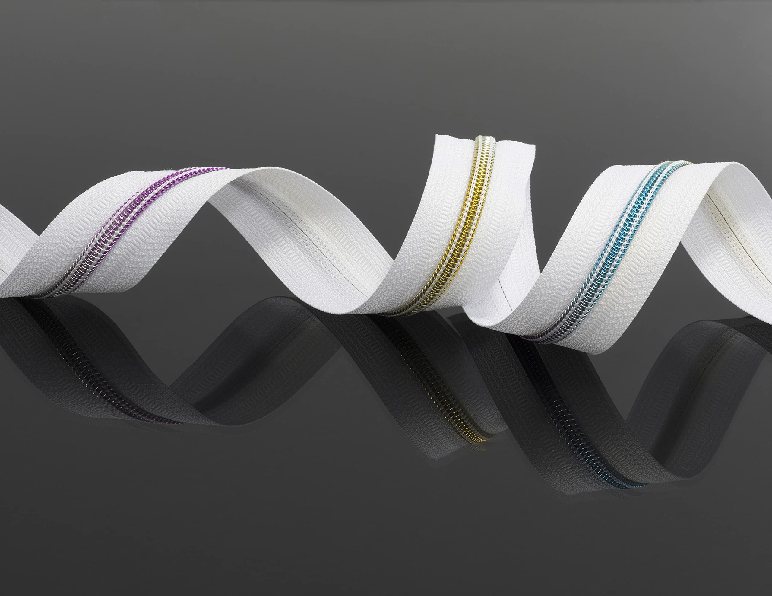 Kit Cerniera Lampo Spirale 5m N°5 Ecru + 10 Cursori - Per Cucito Fai Da Te E Merceria - Foto 7