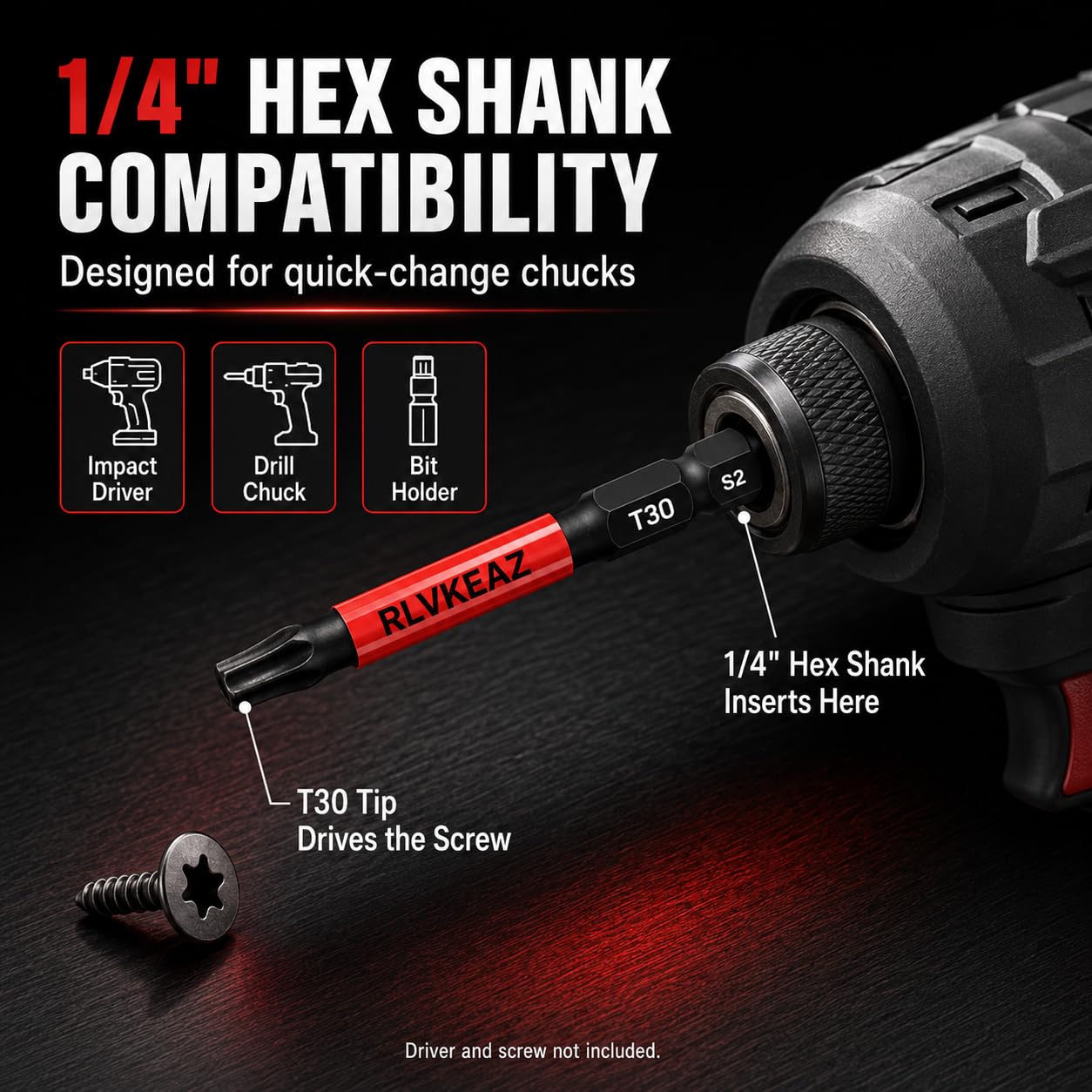 50 T30 Torx Bits - Magnetic for Impact Driver -3