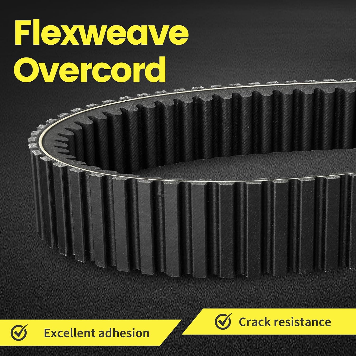 3211202 Heavy Duty Drive Belt for Polaris RZR PRO XP, PRO XP 4, Turbo R, Turbo R 4, Turbo S, Turbo S 4, XP Turbo, Performance CVT Belt | Aramid Tensile Cords | EPDM Rubber | Flexweave Overcord