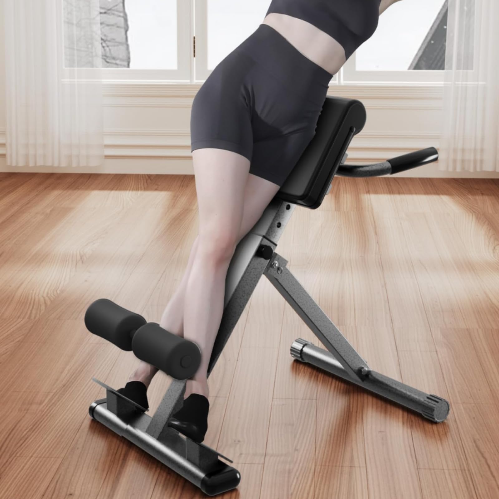 Attrezzatura Romana Pieghevole Imbottitura Confortevole Roman Chair Pieghevole Acciaio Resistente Sedia Romana Regolabile per Casa