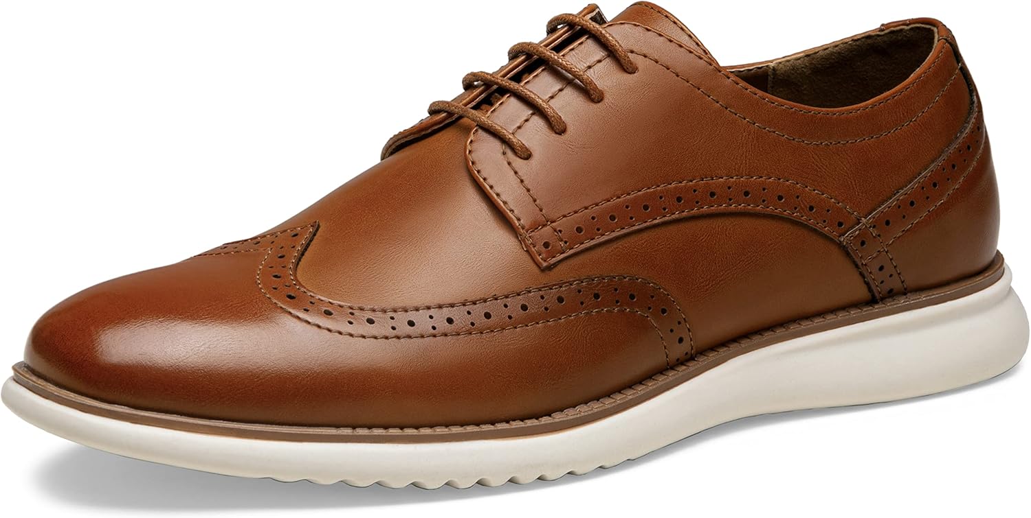 Jousen Men's Dress Shoes Brogue Formal Lace Up Oxfords Shoes