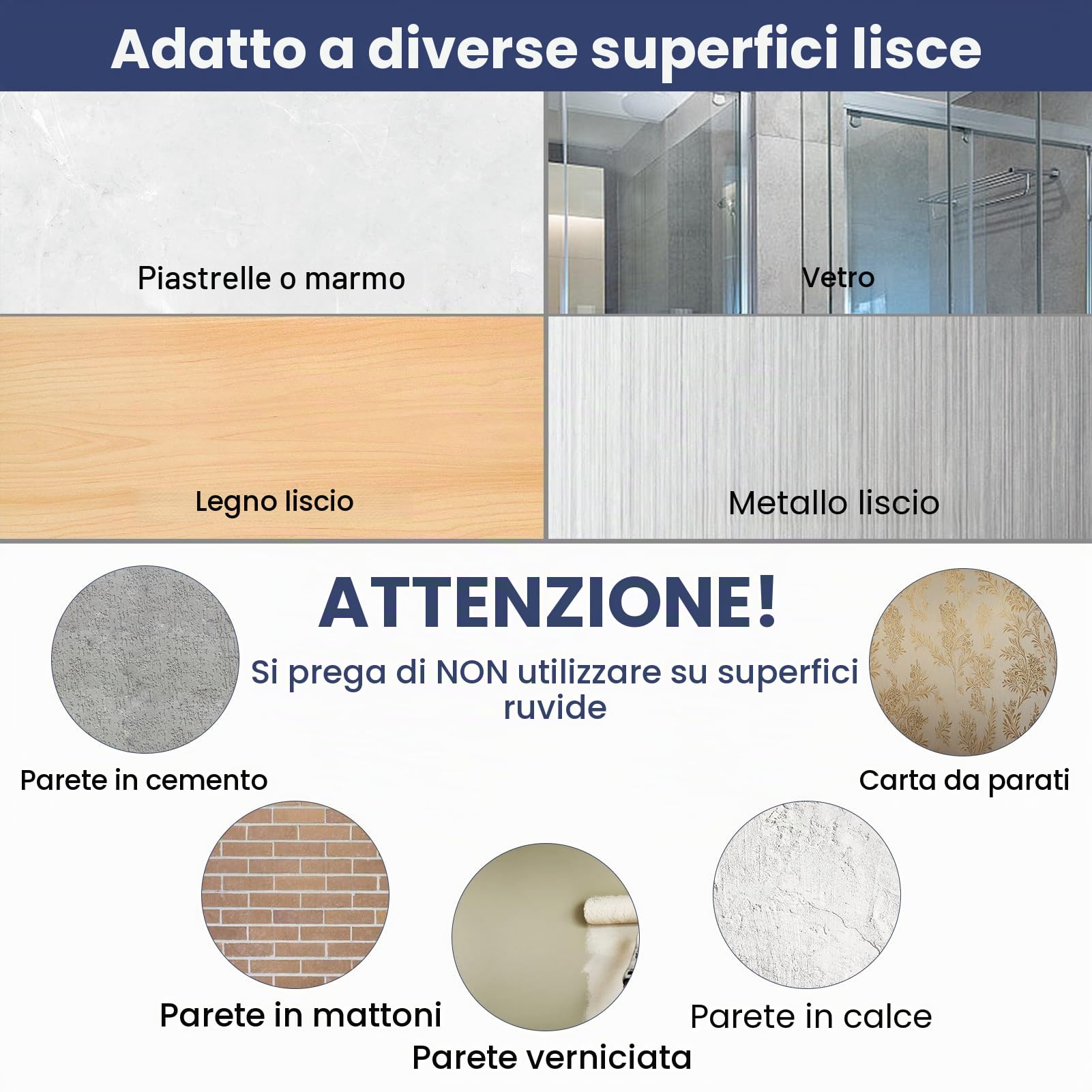 Ganci Adesivi per Mensola da Doccia, 5 Pezzi Sostituzione Dell'adesivo per il Contenitore per Doccia, Shower Caddy Adhesive Replacement (Adatto per appendere linee)
