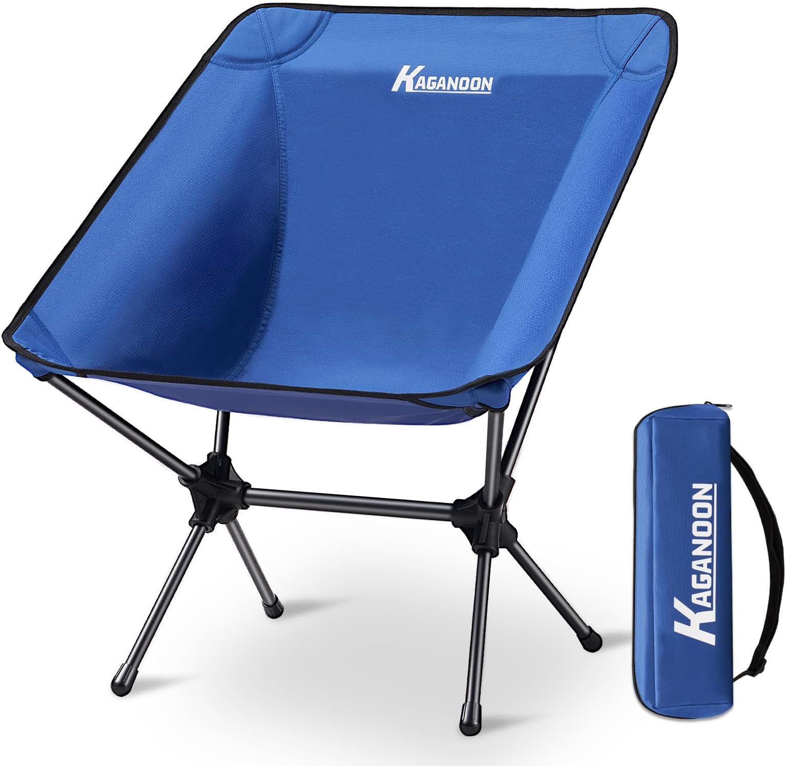 Camping Chair, Portable Camping Chair, Lightweight Foldable Chairs with Carry Bag for Outdoor Camping, Hiking, Beach, Travel (Blue)