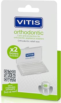 Vitis Orthodontic Wax Strips - Braces Wax for Irritation Relief, Gum Protection & Comfort, Covers Sharp Brackets & Wires, Easy-to-Use Orthodontic Wax