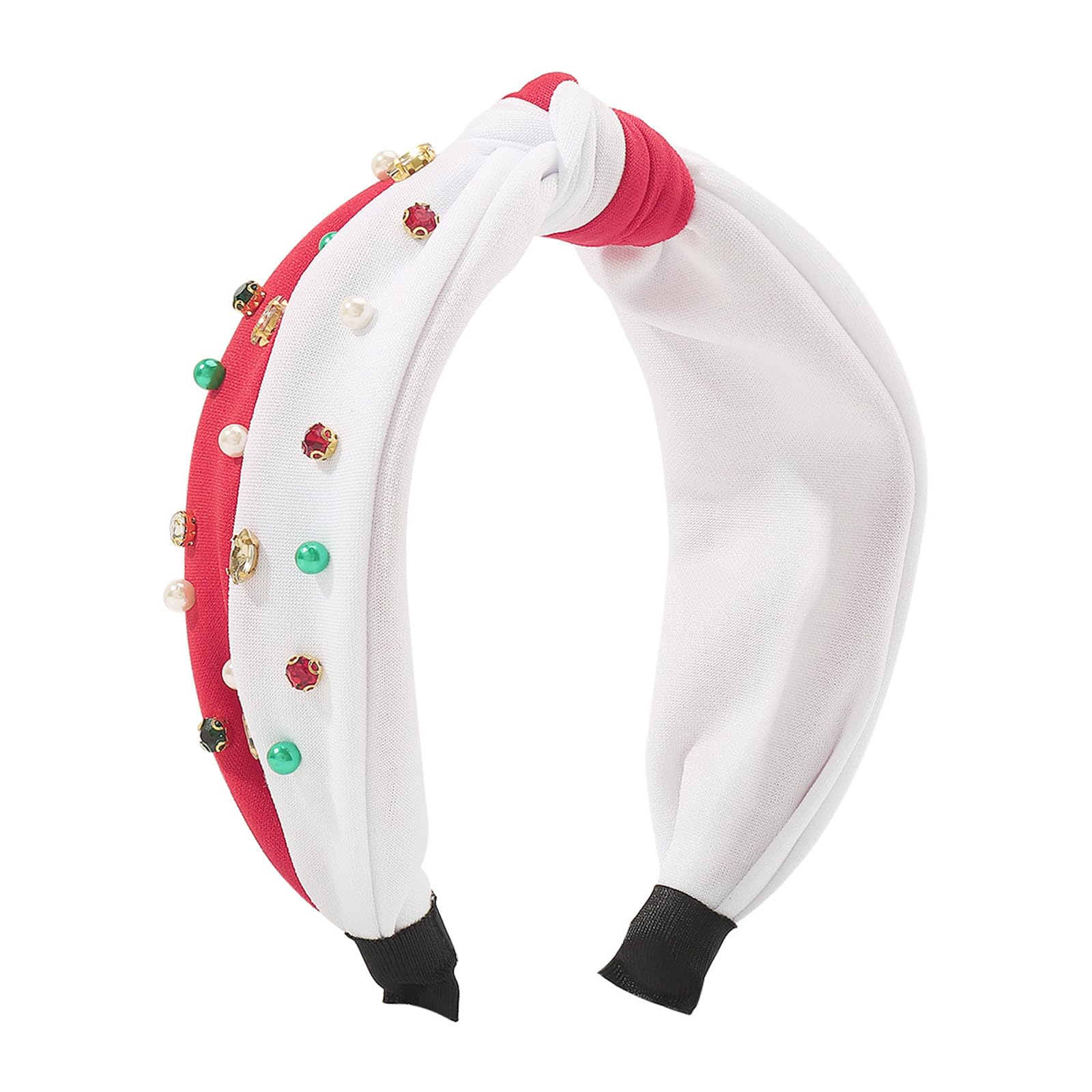 Fentency Jeweled Christmas Headbands Pearls Beaded Headwear Hair Hoop for Christmas Headpiece Fancy Dress Party Supplies
