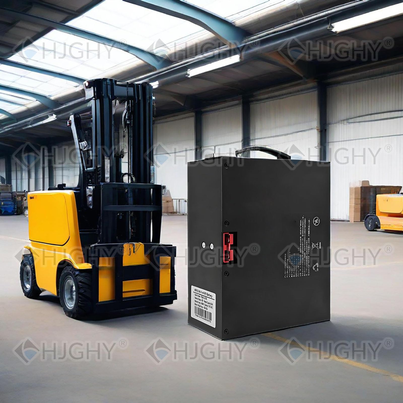 48V 10Ah 15Ah 20Ah Akku für Elektro-Hubwagen, 48 Volt LiFePO4 Lithium-Eisenphosphat-Akku mit Griff und BMS für Elektro-Gabelstapler/Hochhubwagen