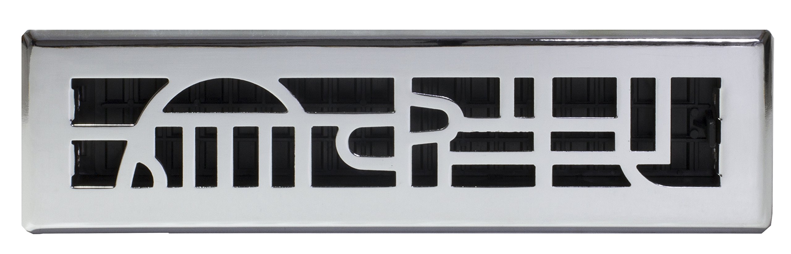 Décor Grates ADH212-C Art Deco Floor Register, Chrome, 2x12, Chrome Finish - Image 3