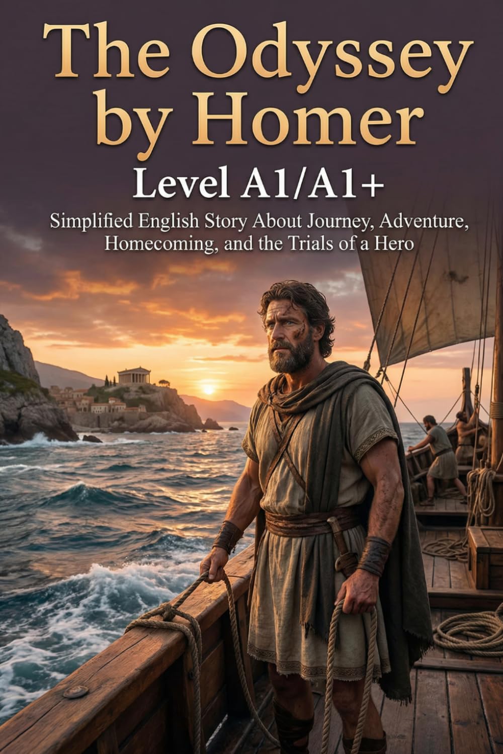 The Odyssey by Homer (Level A1/A1+): Simplified English Story About Journey, Adventure, Homecoming, and the Trials of a Hero