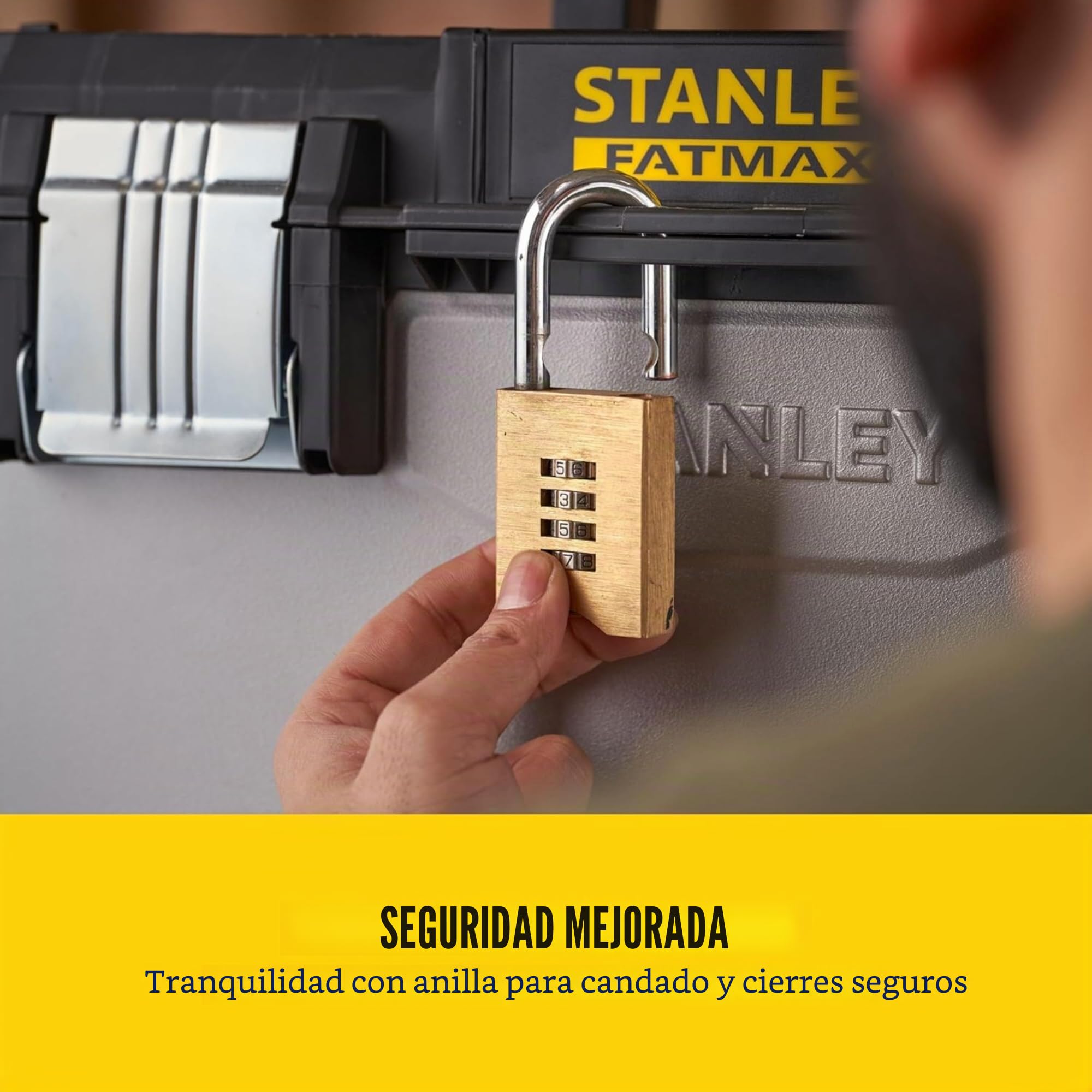 STANLEY FATMAX Taller Móvil Metálico, Carro de Herramientas, Caja Versátil para Piezas Pequeñas y Grandes, Ruedas 17cm, Cierres Metálicos Antioxidantes, 1-95-622