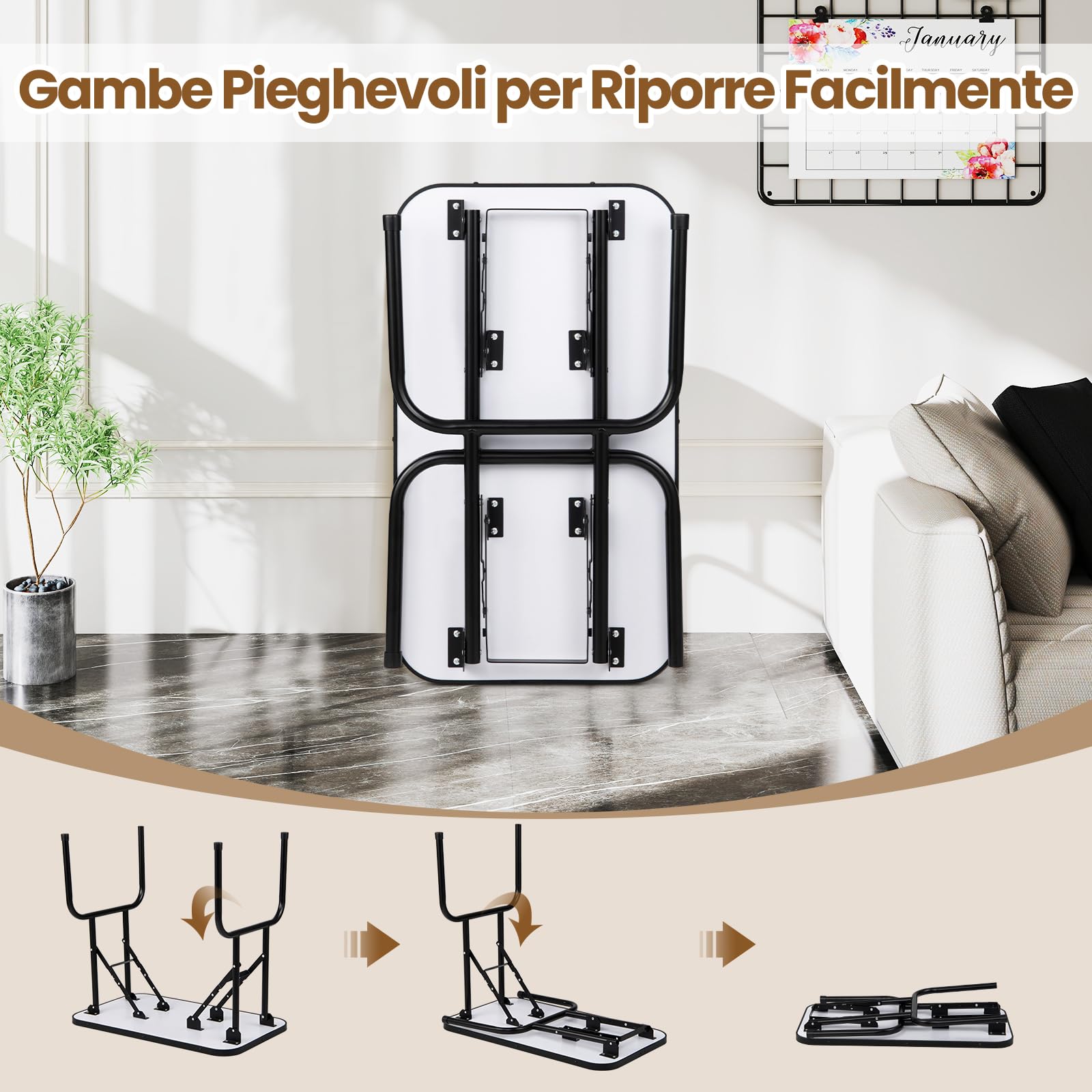 COSTWAY Tavolo Toelettatura e Tosatura per Animali, Accessori Pieghevole per Toilette per Cani con Bracci Regolabili in Altezza,Cappio e Piano Antiscivolo, Portata 100 kg (80,5 x 46 x 146 cm)