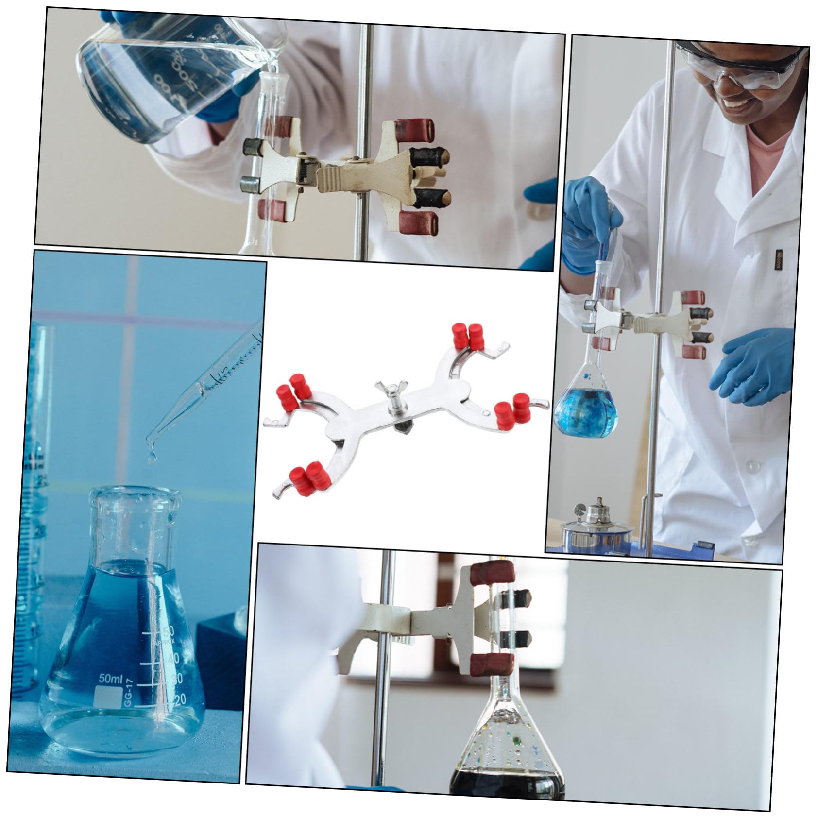 SOLUSTRE 5pezzi Clip Titolazione Per Laboratori Scolastici Accessorio Per Esperimenti Titolazione Fissaggio Per e Provette Design e Resistente