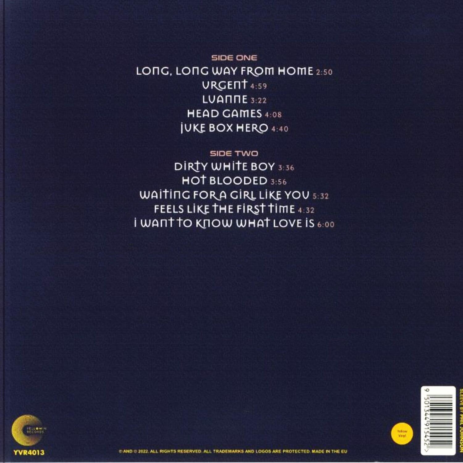 Foreigner A Long, Long Way Home – Édition limitée