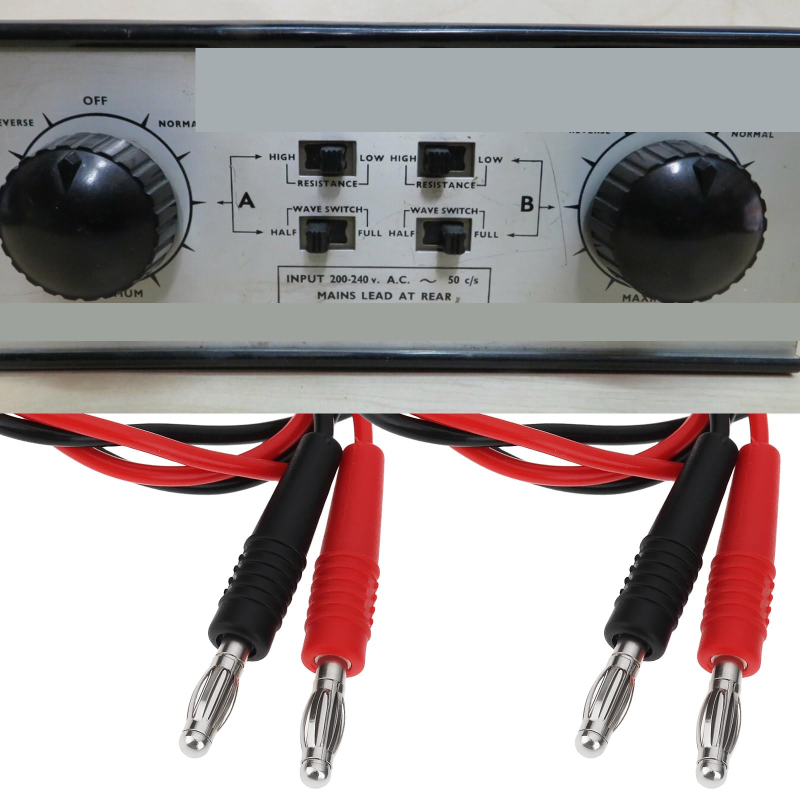 VGOL 4X 3mm Banana Plugs with Wires 25cm Iong Compatible with Hammant Morgan Controllers - Image 2