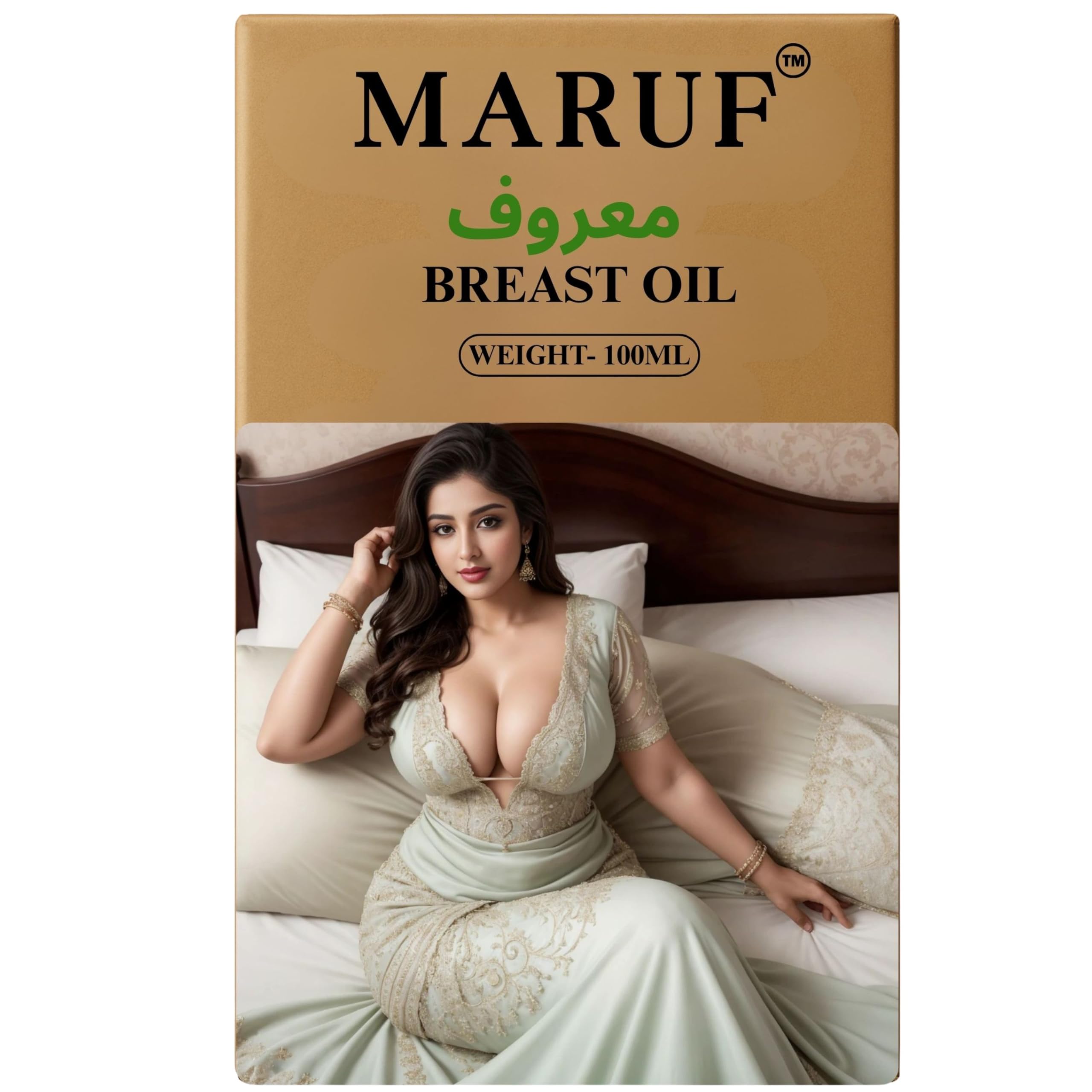 MARUF B"REAST OIL FOR GIRLS AND WOMEN WITH SHATAVARI, FENUGREEK & 13 MORE INGREDIENTS TO SUPPORT B-CARE | NATURAL & AYURVEDIC FORMULA FOR B'REST - 100ML