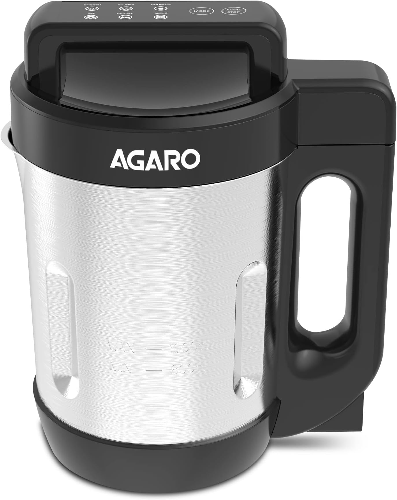 - AGARO Elite Soup Maker, 1 Litre, Automatic Blending & Heating,6 Preset Cooking Functions, Copper Motor, Stainless Steel Blades, Grey