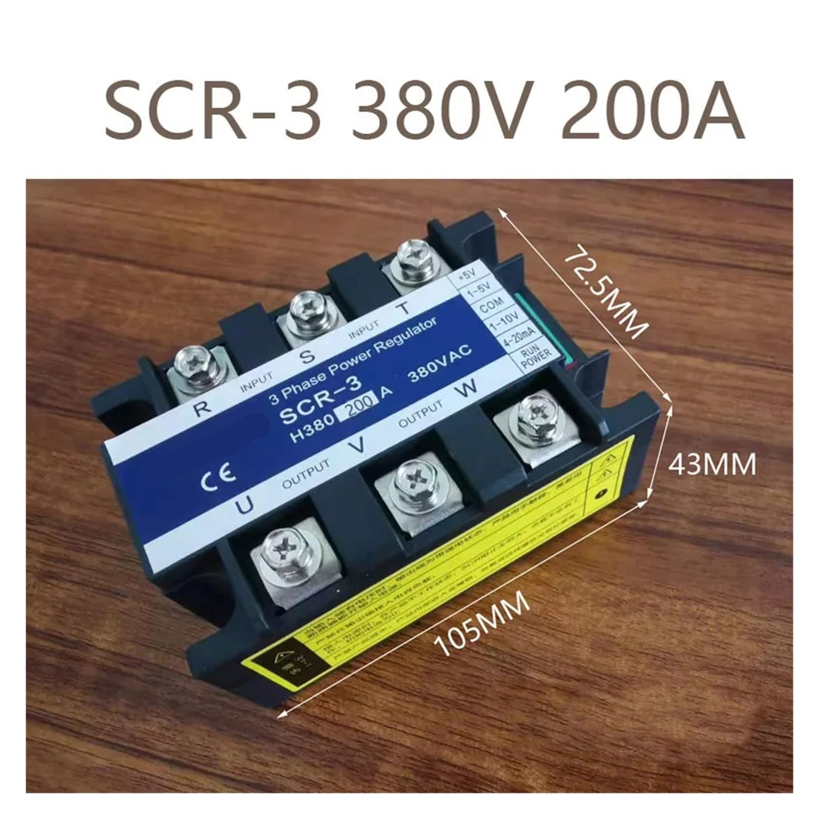 Módulo regulador de Voltaje CA trifásico 10A 25A 40A 60A 80A 100A 120A 200A tiristor relé de Estado sólido(40A)