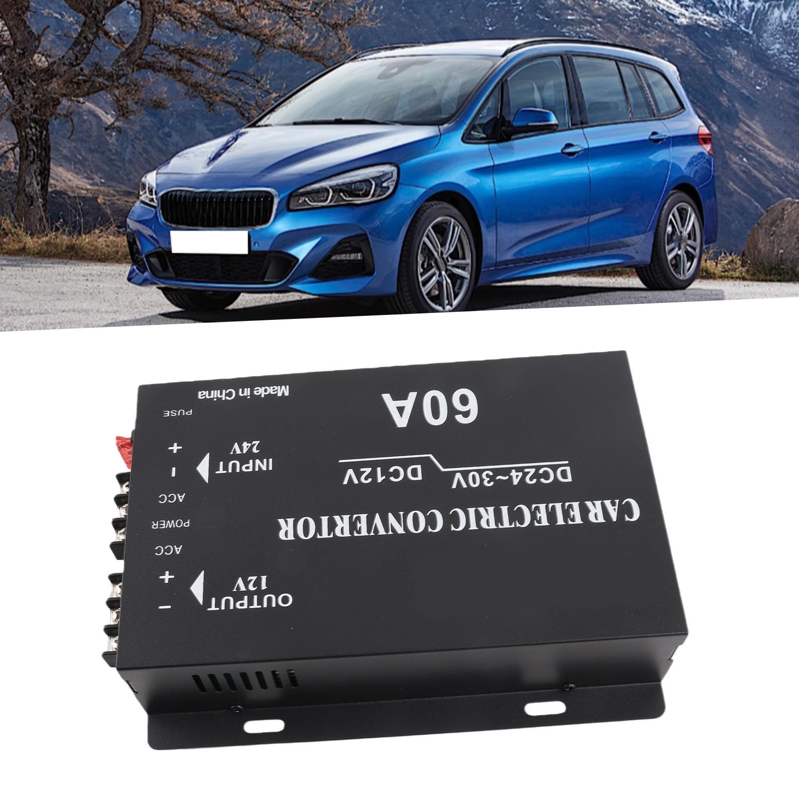 DC 24V a 12V 60A Step Down Converter Regolatore di tensione Adattatore di alimentazione per frigorifero per auto Display DVD Altoparlante della fotocamera